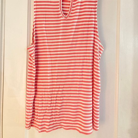 Vans Pink And White Striped High Neck Tank - Picture 4 of 5